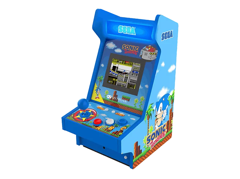 Consola retro portátil - MyArcade Mighty Player Sonic The Hedgehog Portable Retro Arcade, Pantalla a todo Color de 3,5", Multicolor