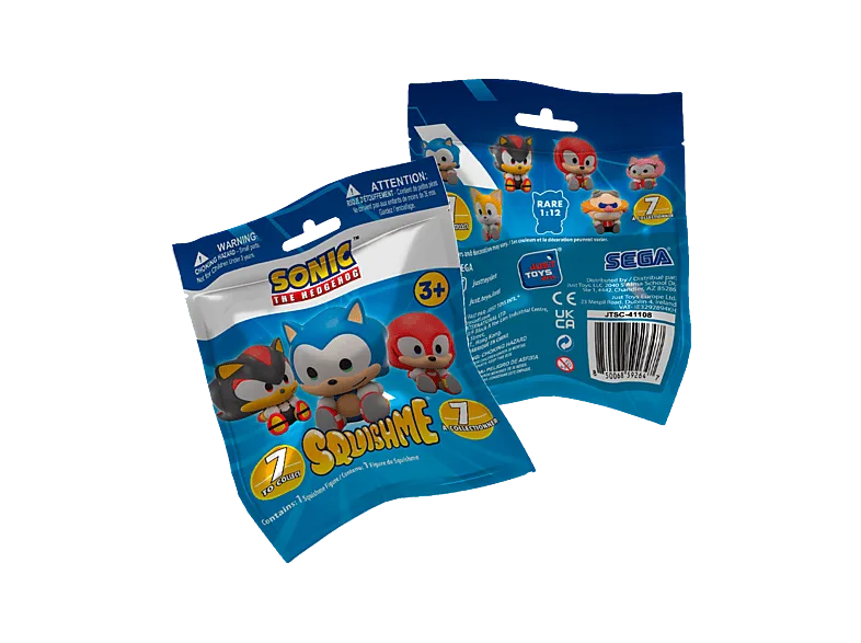 Figura - Magicbox Sonic™ Squishmees s3, Bolsa sorpresa, 7 para coleccionar, 9 cm, Aroma a fresa