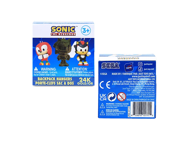 Llavero - Magicbox Sonic™ Backpack Hangers S6, Altura de 5.5 cm, Caja sorpresa