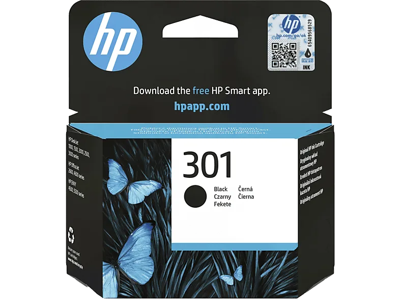 Cartucho de tinta - HP 301, Negro, CH561EE (imagen 1 de 3)