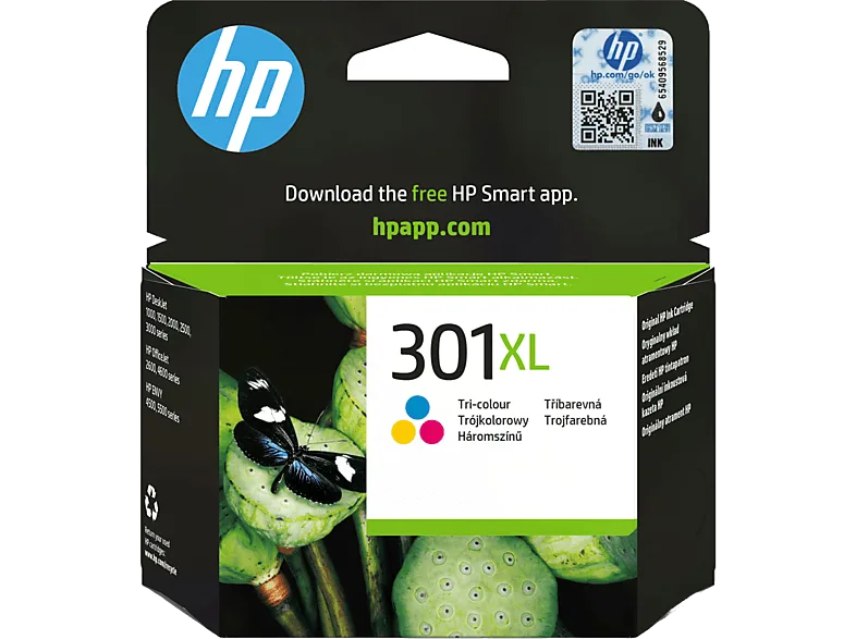 Cartucho de tinta - HP 301XL, Tricolor, CH564EE (imagen 1 de 3)