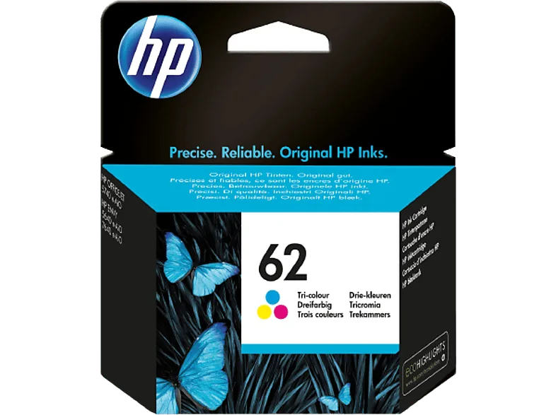 Cartucho de tinta - HP 62, Tricolor, C2P06AE (imagen 1 de 3)