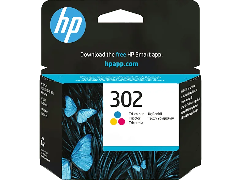 Cartucho de Tinta - HP CT 302 Tricolor F6U65AE-ABE (imagen 1 de 3)