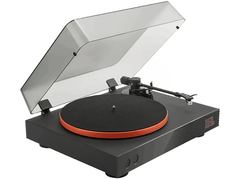 Tocadiscos - JBL Spinner BT, Bluetooth, AptX™HD, Cabezal extraíble, Transmisión por correa, Naranja y negro