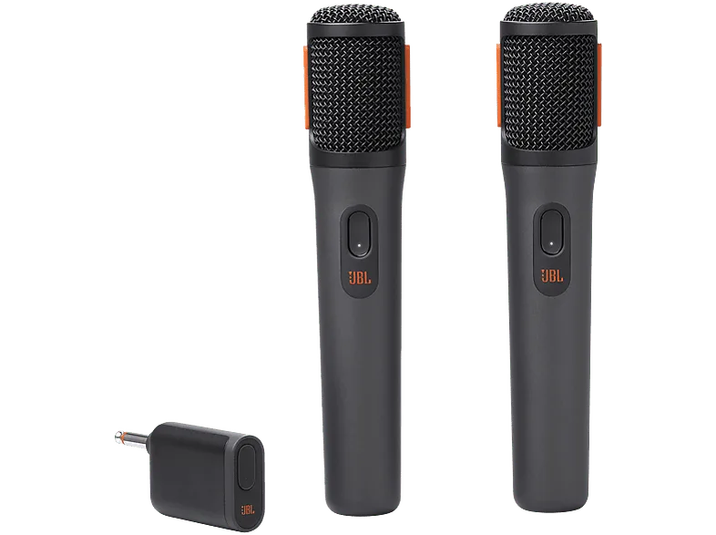 Micrófono - JBL PartyBox, Digital inalámbrico, Pack 2 micrófonos, Compatibles con todos Partybox JBL, 20 h duración, Hasta 30m distancia, Negro