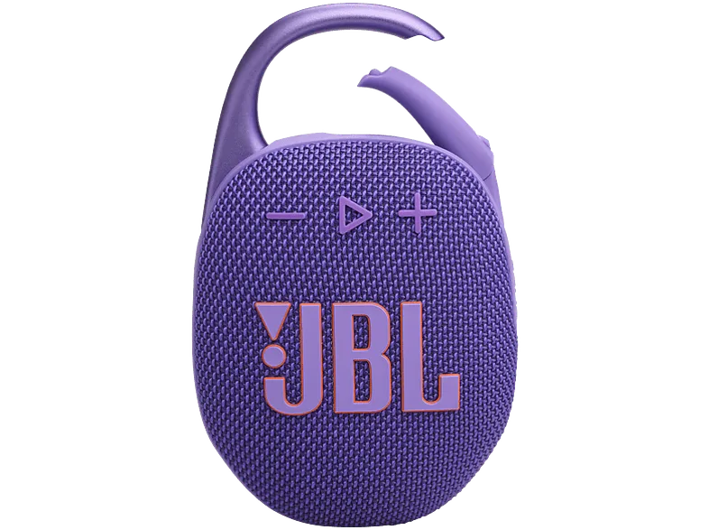 Altavoz inalámbrico - JBL Clip 5, 7 W, Bluetooth, 12 h Autonomía, Resistente al Agua IP67, Auracast, Morado