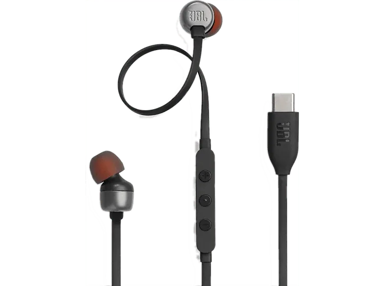 Auriculares de botón - JBL TUNE 310C USB-C, Intraurales, Negro
