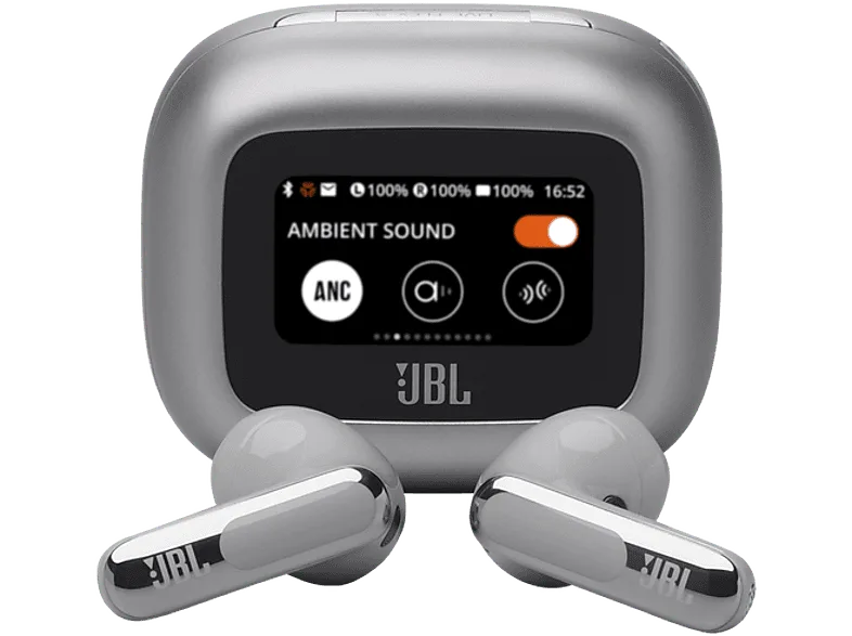Auriculares True Wireless - JBL Live Flex 3, 50 h Autonomía, Conexión Multipunto, IP54, Cancelación de ruido, Sonido Espacial, Silver – Silver