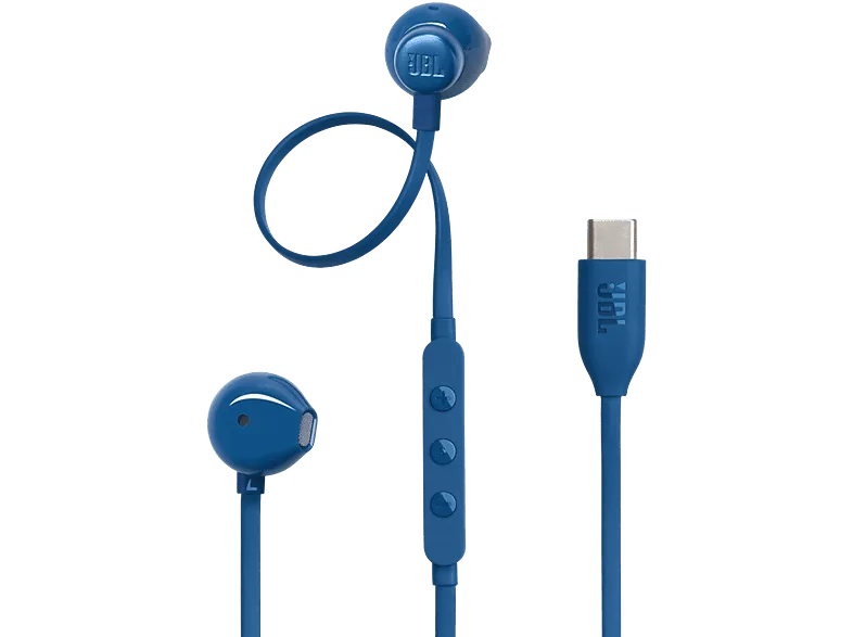 Auriculares de botón - JBL Tune 305C, Intraurales, Bluetooth, Con cable, Micrófono, Blue