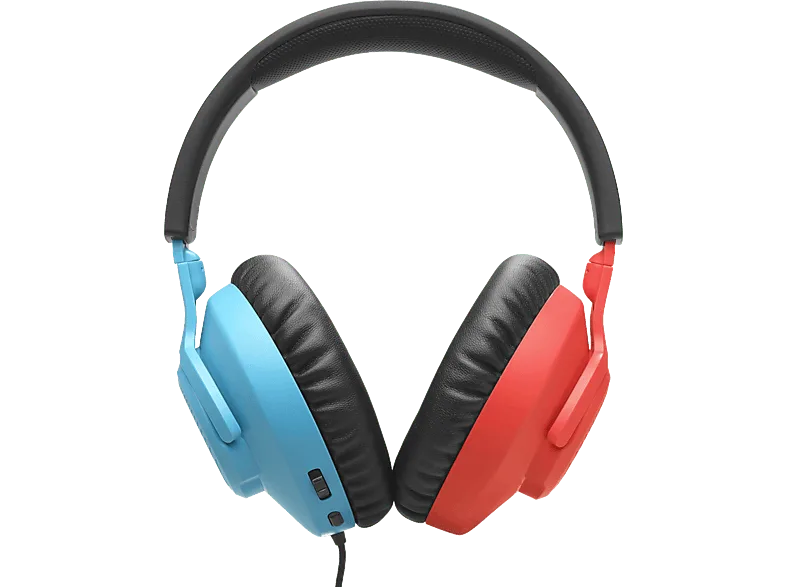 Auriculares gaming - JBL Quantum 100N, Circumaurales, Diadema con cable, Micrófono, Rojo y azul