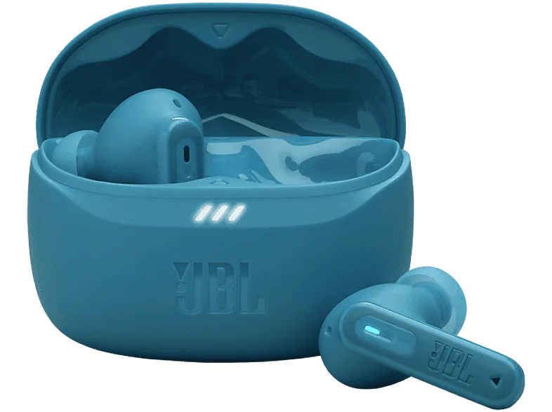 Auriculares True Wireless - JBL Tune Beam 2, 48 h Autonomía, IP54, Cancelación de ruido, Ergonómico, Turquesa – Turquesa