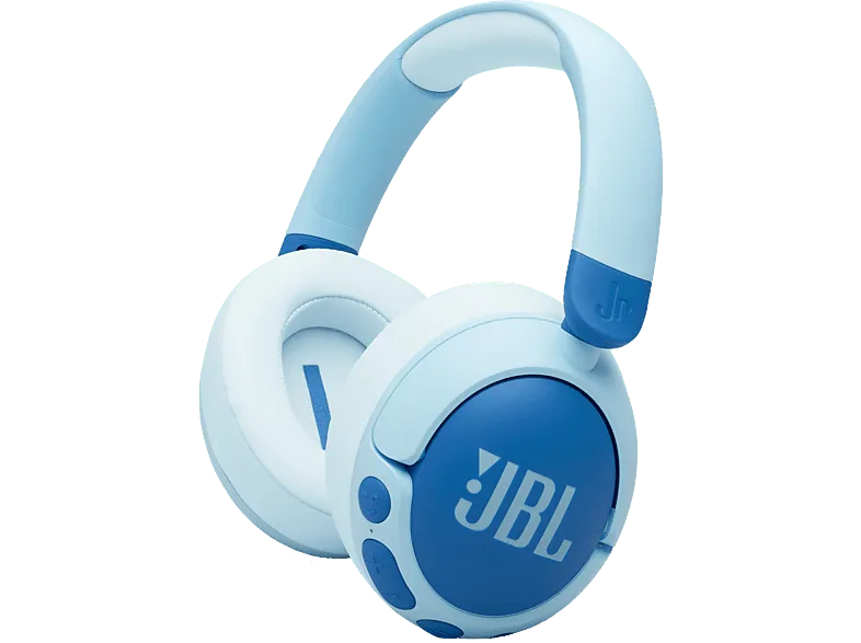Auriculares infantiles - JBL Junior 470NC, Circumaurales , Sonido inocuo 85db, Control parental, Micrófono, Cancelación ruido, Autonomía 50h,Azul – Azul