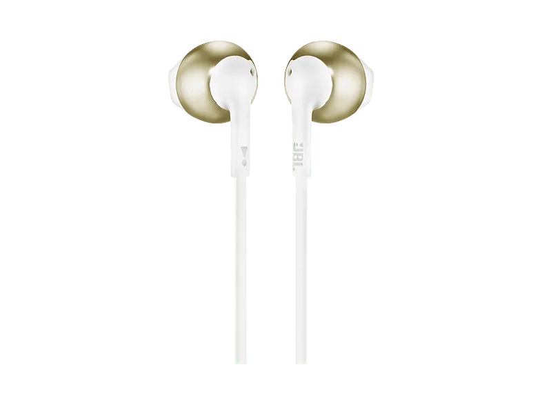 Auriculares - JBL Tune 205, Intraurales, Micrófono, Ergonómicos, Champagne Gold