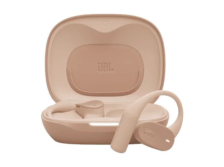Auriculares conducción de aire - JBL Sense Lite, Autonomía 32 h, IP54, OpenSound, 4 micrófonos, Beige – Beige