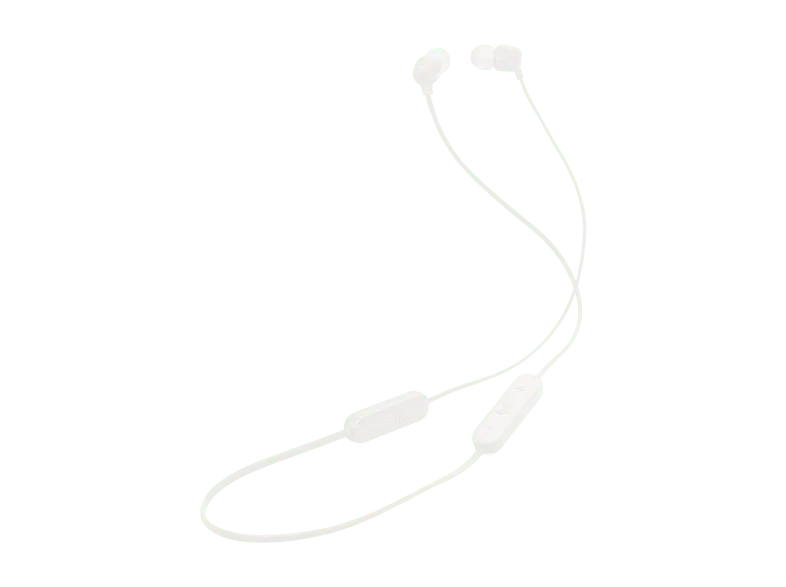 Auriculares de botón - JBL Tune 135BT, Intraurales, Inalámbrico, Bluetooth, 25h Autonomía, Micrófono Incoporado, IPX4, Blanco