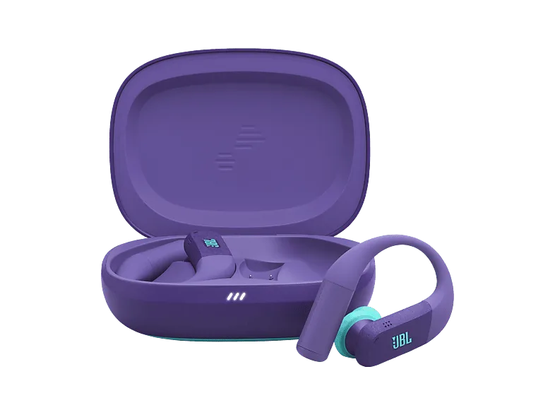 Auriculares deportivos - JBL Endurance Peak 4, Intraurales, Bluetooth, 48h Autonomía, 6 Micrófonos, Cancelación de Ruido Adaptativa, Morado