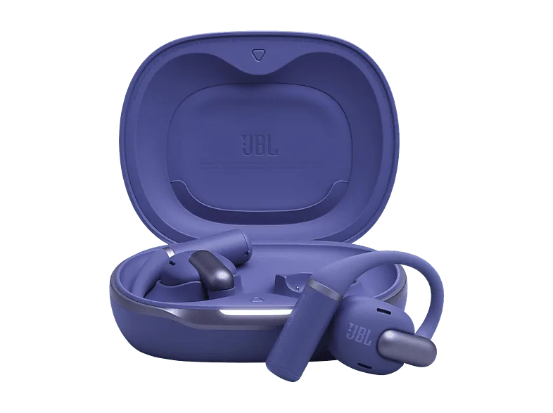 Auriculares conducción de aire - JBL Sense Pro, 38h Autonomía, Open-ear, Gancho Ajustable, 4 Micrófonos, Azul