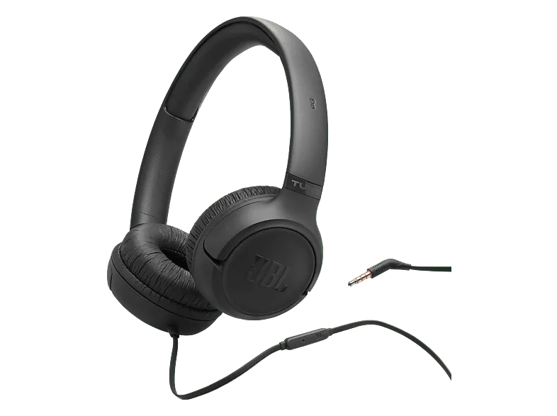 Auriculares - JBL Tune 530, Diadema, Cable, Pure Bass, Plegable, Negro