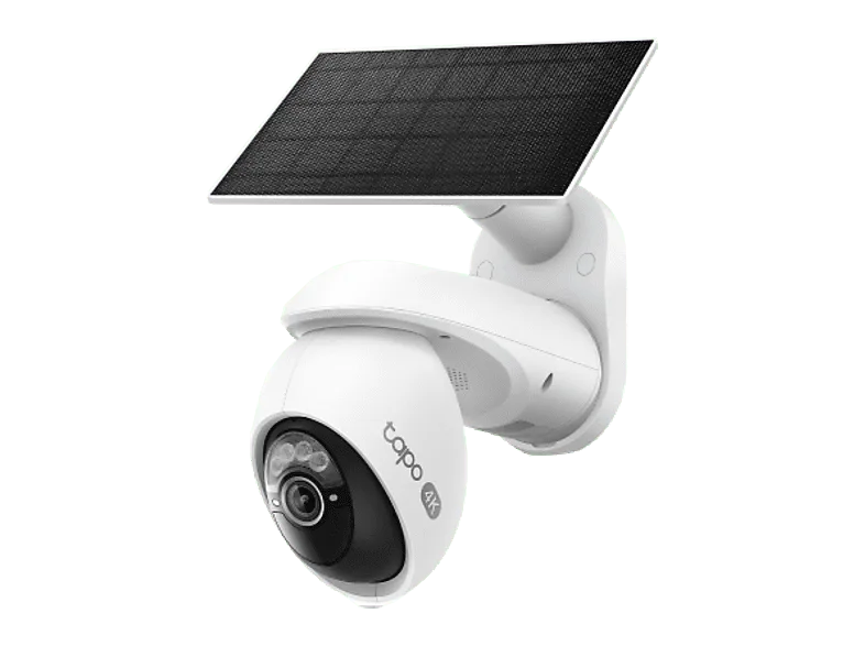 Cámara de vigilancia IP - TP-Link TC92 KIT, UHD 4K, Wi-Fi Solar con batería recargable y Detección IA, Función visión nocturna, Blanco