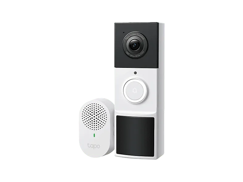 Videoportero - TP-Link TD21, 2K, 6 meses Autonomía, Ángulo 160°, Control por voz Google Assistant y Amazon Alexa, IP65, Negro/Blanco