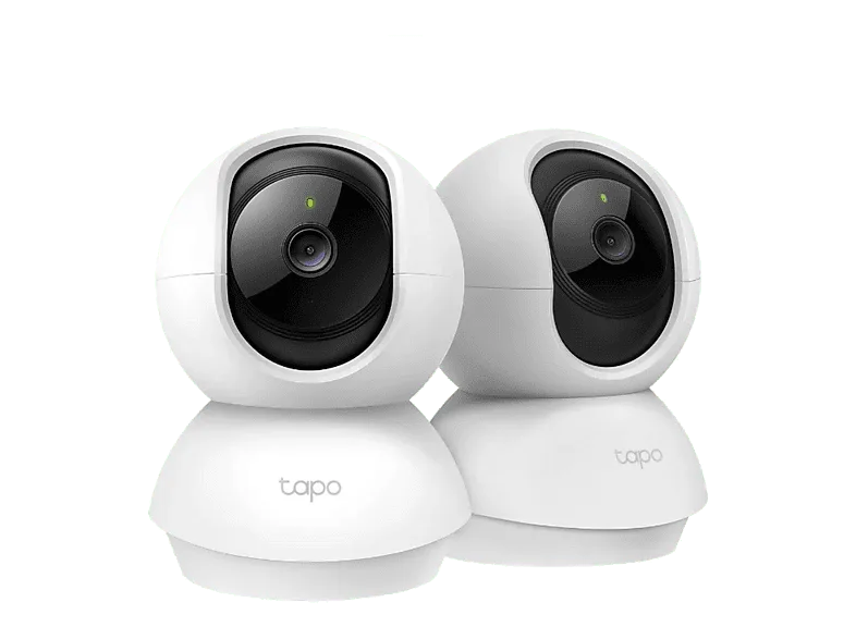 Cámara de vigilancia IP - TP-Link TC71, 2K 3MP (2304 x 1296 px), Visión nocturna, Audio Bidireccional y Cancelación Ruido, Pack 2, Blanco