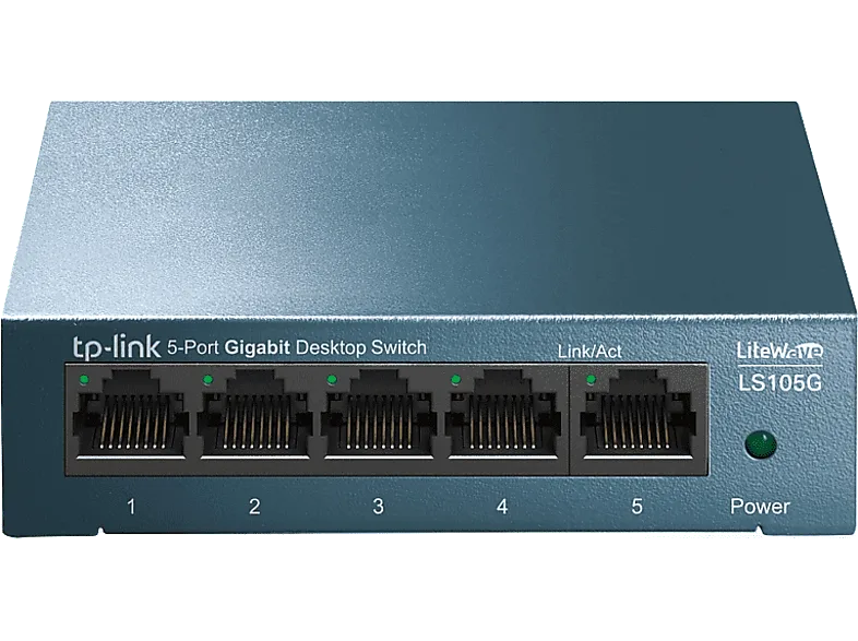 Switch - TP-Link LS105G , 5 puertos Ethernet, 10/100/1000 Mbps,