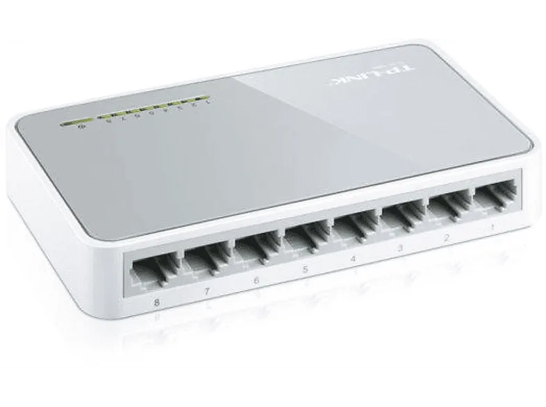 Switch - TP-Link, 8 puertos Ethernet 10/100 Mbps, Plug & Play