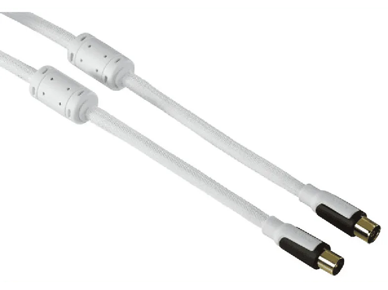 Cable de antena - Hama, 1.5m, 2xCoax, Blanco
