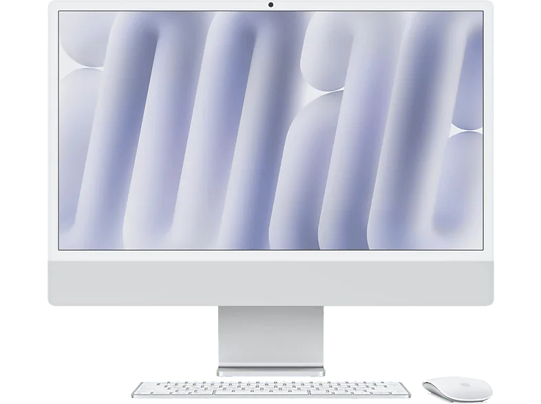 Apple iMac (2024) 24" Retina 4.5K, Chip M4, CPU de 8 núcleos, GPU 16GB RAM, 256 GB SSD, Gigabit Ethernet, Plata