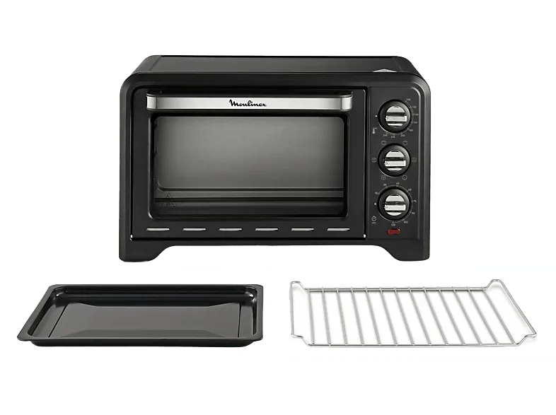 Mini horno - Moulinex OX444810 Optimo, Potencia 1380W, Capacidad 19 L, 6 Programas, Temporizador, Negro