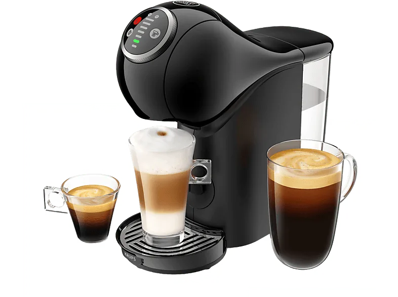 Cafetera de cápsulas - Nescafé Dolce Gusto Krups Genio S Plus KP3408, 1500 W, 15 Bar, 0.8 L, Selector Temperatura, Intensidad Ajustable, Negro (imagen 1 de 3)