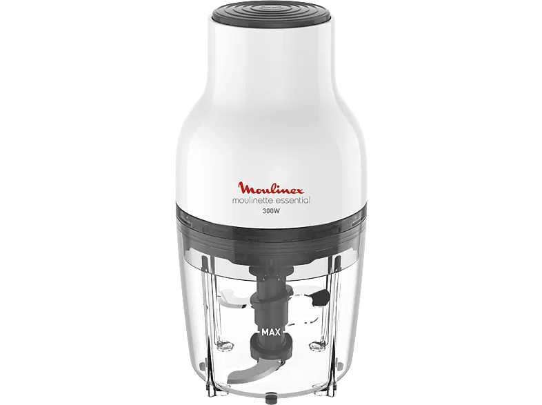 Picadora - Moulinex DJ5201, 300 W, 4 cuchillas de acero inoxidable, Blanco