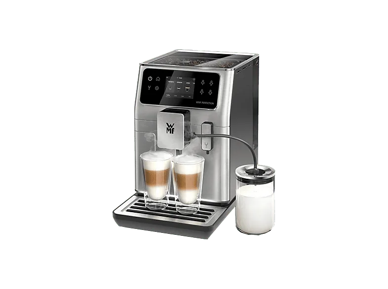 Cafetera superautomática - WMF Perfection 660, 15 bar, 1550 W, 2 Tazas, Pantalla Táctil de 3.5", Doble Thermoblock, Negro