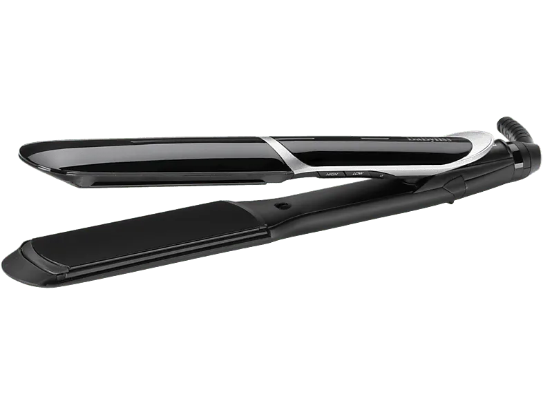 Plancha de pelo - BaByliss Sleek Control Wide, Placas anchas 35 mm, Cerámica con turmalina, 6 temperaturas, Iónica, ST397E, Negro (imagen 1 de 3)
