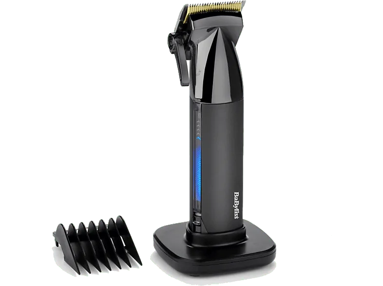Cortapelos - Babyliss E991E Super-X Metal Series, Inalámbrico, Bateria Iones de litio, Cuchillas titanio, Black Edition