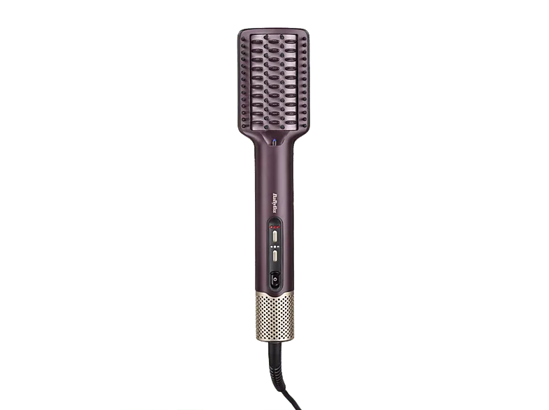 Cepillo alisador - BaByliss Air Power Smooth AS6400E, De mojado a seco y liso sin esfuerzo, Aire bidireccional, Ultra-Care, Iónico, Alfombrilla/guante