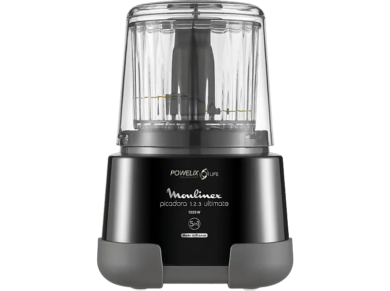 Picadora - Moulinex Dp8108 de carne, 1,2,3 Ultimate 1000W, Negro