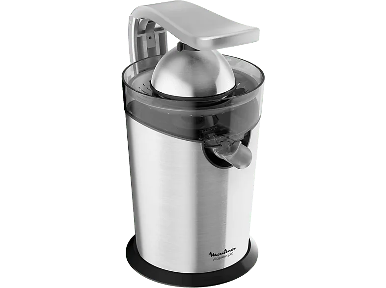 Exprimidor - Moulinex Vitapress Pro PC700D10, 300 W, Sistema antigoteo, Directo al vaso, Desmontable, Base antideslizante, Acero Inoxidable