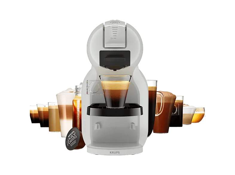 Cafetera de cápsulas - Krups Nescafé® Dolce Gusto® Mini Me 2, 15 bar, 0.8 l, 1600 W, Compacta, Gris ártico