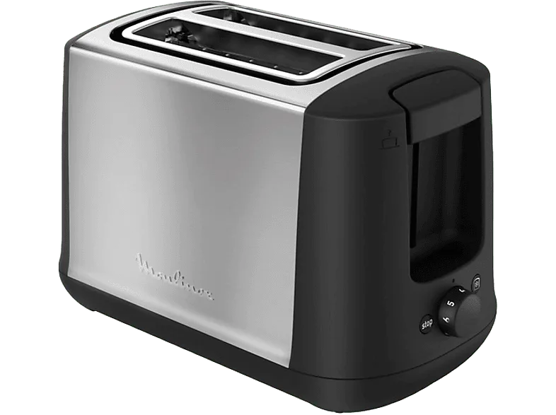 Tostadora - Moulinex Subito LT3408, 850 W, 2 ranuras, 7 niveles de tostado, Función descongelar y recalentar, Bandeja recogemigas, Acero Inox. (imagen 1 de 3)