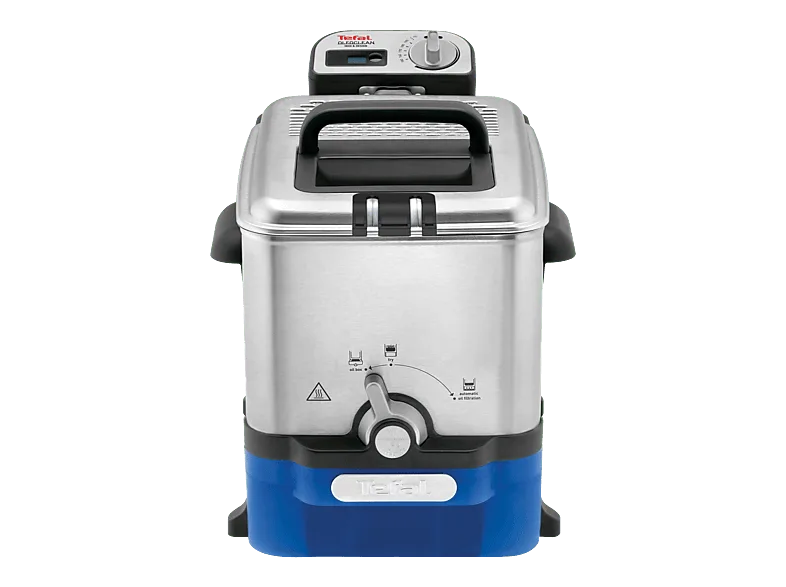 Freidora - Tefal FR8040, 2300 W, 3.5 l de aceite, 1.2 Kg comida, Filtrado automático, Temporizador digital, Negro, Acero inoxidable