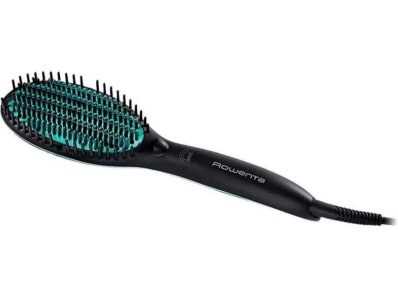 Cepillo alisador - Rowenta CF5820F0 Power Straight, Generador de Iones, 200º, 40 púas, Ceramica, Negro