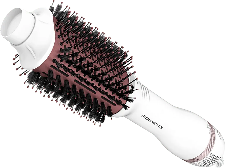 Moldeador - Rowenta Volumizer CF6135F0, 3D Volume Booster, Recubrimiento cerámico, Cabezal Ovalado XL, 4 salidas iónicas, Blanco y rosa (imagen 1 de 3)