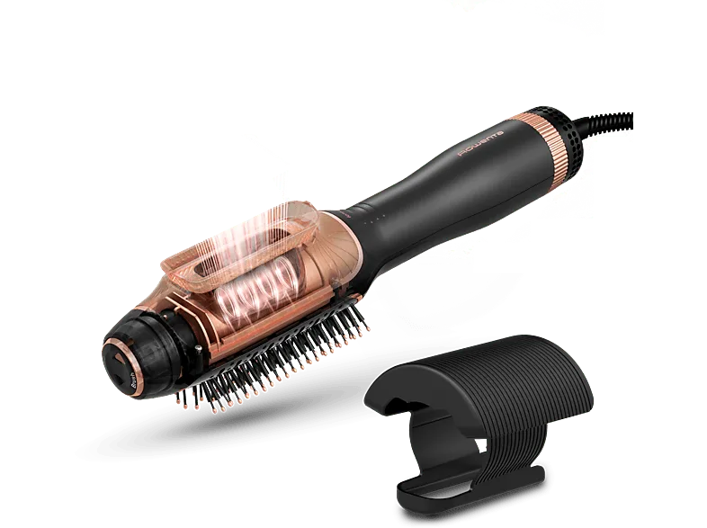 Secador - Rowenta Reverso CF9840, Función Reverse 2 en 1, De secador a moldeador un clic, cabello mojado peinado, Motor iónico, 1200W, Negro