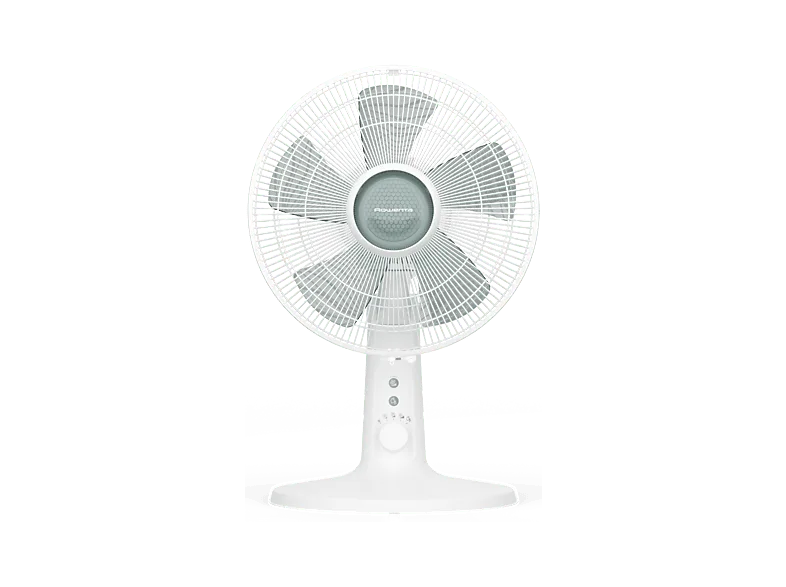 Ventilador de sobremesa - Rowenta VU2740, 22 W, 4 velocidades, 32 dB, Oscilación automática, Compacto, Blanco