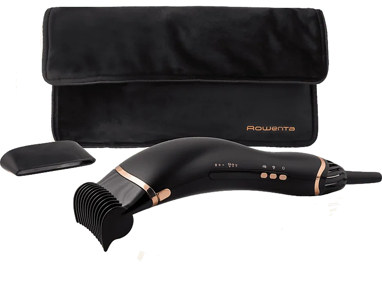 Secador - Rowenta Air Motion CF8C20, Accesorio alisador, Efecto Coanda, 170 km/h, Iónico, Motor digital, 9 ajustes, Ergonómico, 300 g, Neceser, Negro (imagen 1 de 3)