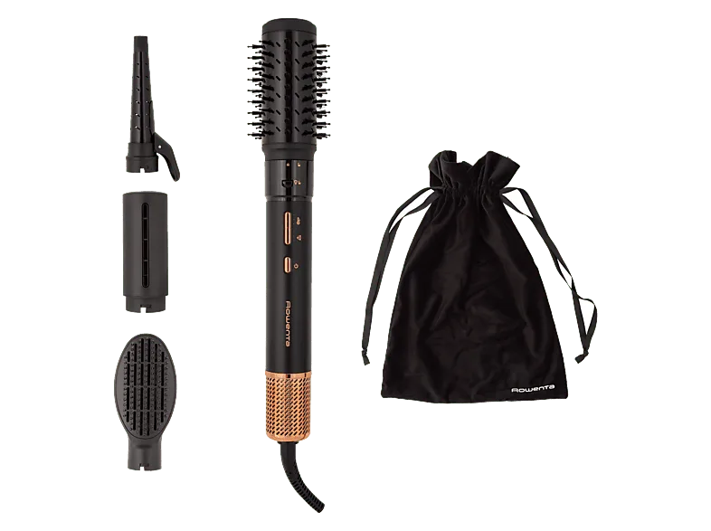 Moldeador - Rowenta Air Shape UB9820, 4 accesorios, 3 velocidades, Motor digital de alta velocidad, Tecnología Iónica, Recubrimiento cerámico Negro