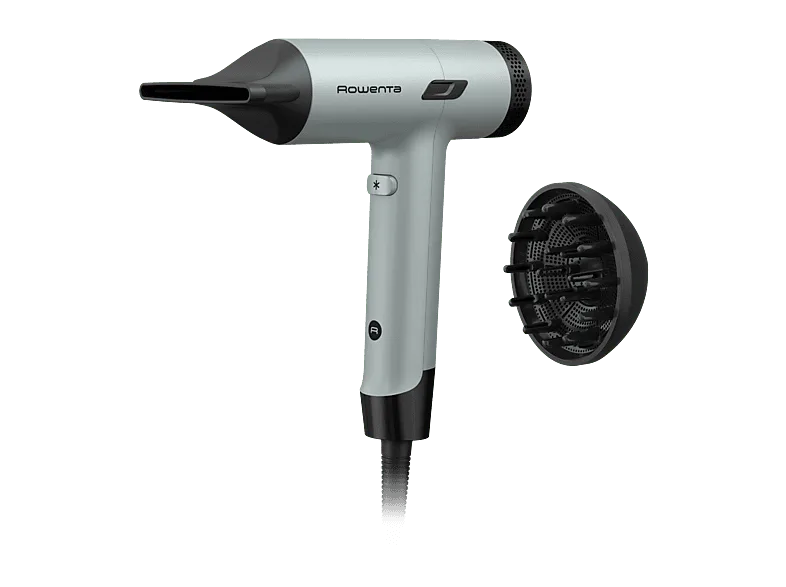 Secador - Rowenta Tiny HY7120, 1600 W, 3 Temperaturas, Motor de alta velocidad, 250 km/h, Compacto, Ergonómico, Ligero, Eucalipto