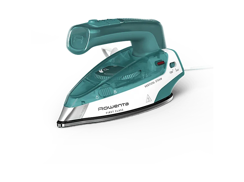 Plancha de vapor - Rowenta First Class, Plegable, Compacta, Ligera, Calentamiento rápido, 10 g/min, 70 ml, Verde