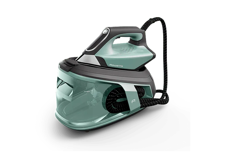 Centro de planchado - Rowenta VR9034, 2800 w, 550 g/min, 7.5 bar, 1.8 L, Microsteam 400HD Laser, verde
